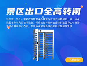 景区出口全高转闸通道